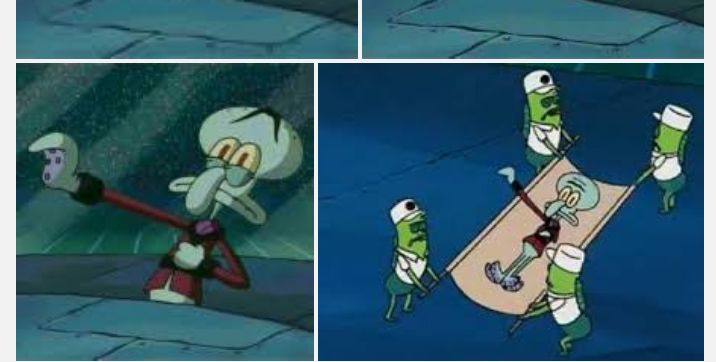 High Quality Squidward Heart Attack Blank Meme Template