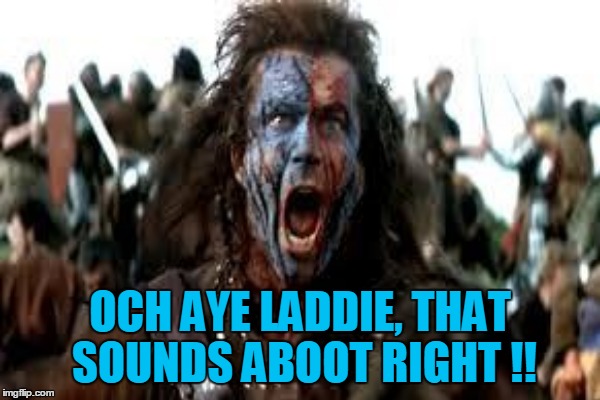 OCH AYE LADDIE, THAT SOUNDS ABOOT RIGHT !! | made w/ Imgflip meme maker
