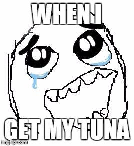 Tuna Tuna Tuna Tuna Tuna Tuna Tuna Tuna Tuna Tuna Tuna Tuna | WHEN I; GET MY TUNA | image tagged in memes,happy guy rage face,tuna | made w/ Imgflip meme maker