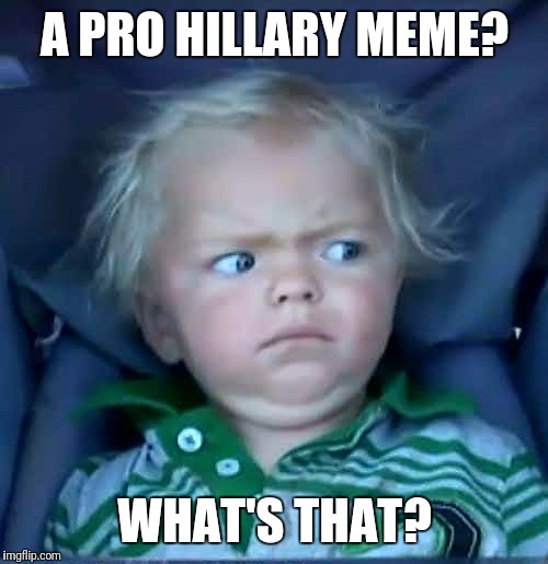 A PRO HILLARY MEME? WHAT'S THAT? | made w/ Imgflip meme maker