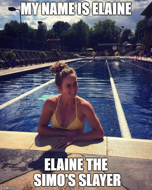 MY NAME IS ELAINE; ELAINE THE SIMO'S SLAYER | made w/ Imgflip meme maker