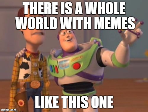 X, X Everywhere | THERE IS A WHOLE WORLD WITH MEMES; LIKE THIS ONE | image tagged in memes,x x everywhere | made w/ Imgflip meme maker