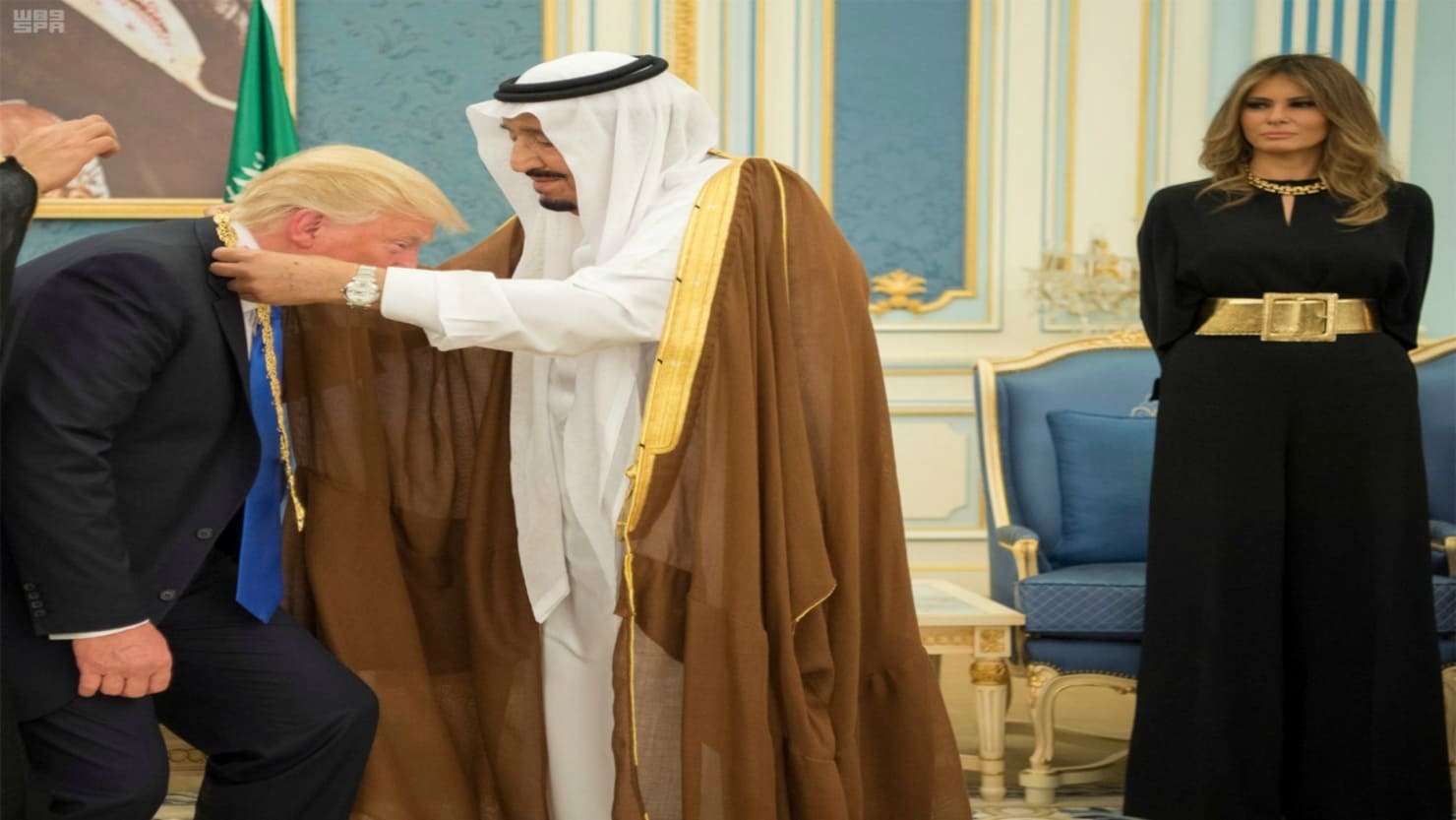 Trump Bows Blank Meme Template