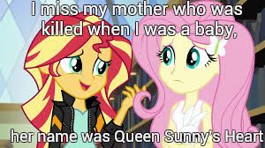 I miss my mother who was killed when I was a baby, her name was Queen Sunny's Heart | made w/ Imgflip meme maker