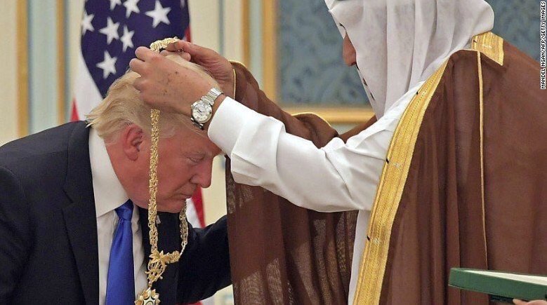 Trump Bows Blank Meme Template