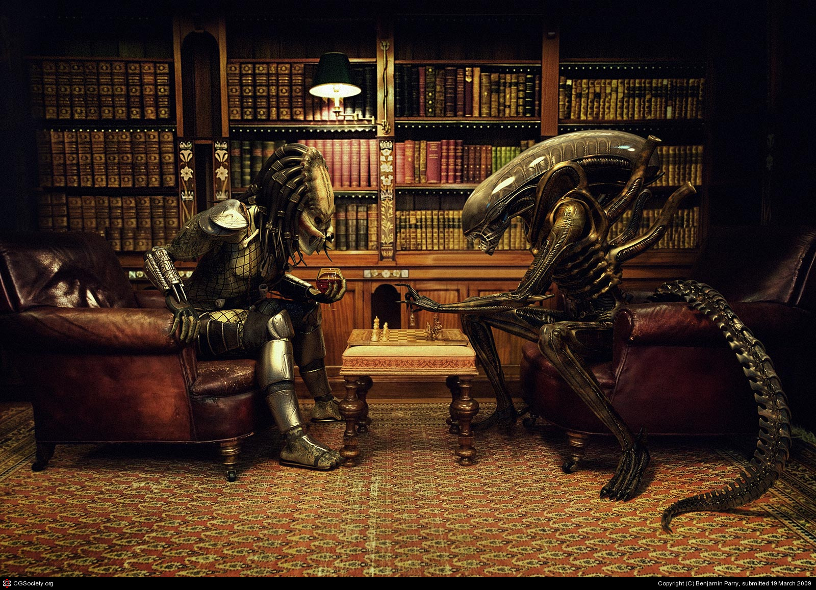 alien v predator chess Blank Meme Template