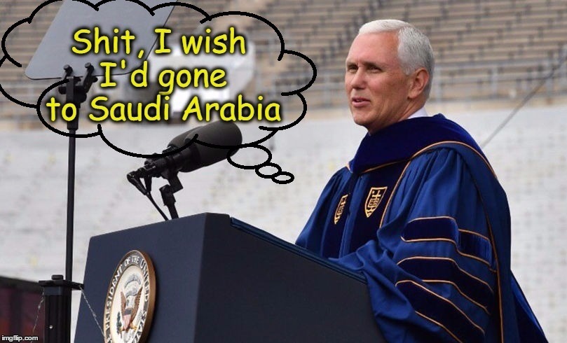 Pence Gives Commencement Lies | image tagged in mike pence,pence,notre dame | made w/ Imgflip meme maker