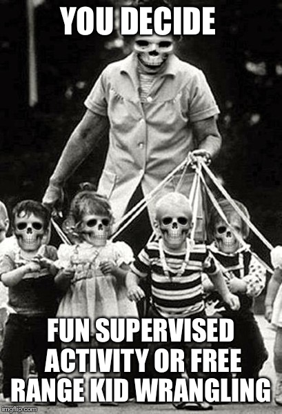 Uncle Sama's Kids | YOU DECIDE; FUN SUPERVISED ACTIVITY OR FREE RANGE KID WRANGLING | image tagged in uncle sama's kids | made w/ Imgflip meme maker