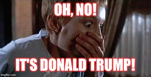 OH, NO! IT'S DONALD TRUMP! | image tagged in baby trump | made w/ Imgflip meme maker