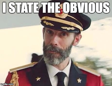 Captain Obvious | I STATE THE OBVIOUS | image tagged in captain obvious | made w/ Imgflip meme maker