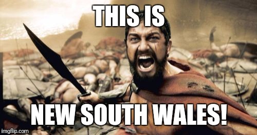 Sparta Leonidas Meme | THIS IS NEW SOUTH WALES! | image tagged in memes,sparta leonidas | made w/ Imgflip meme maker