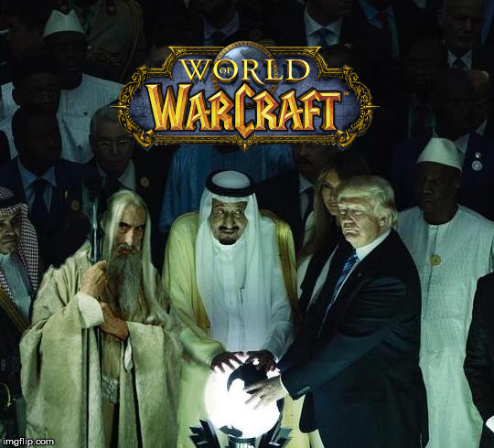 World of Trump of the Rings | image tagged in donald trump,world of warcraft,mixed media,lord of the rings | made w/ Imgflip meme maker