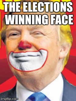 Donald Trump the Clown | THE ELECTIONS WINNING FACE | image tagged in donald trump the clown | made w/ Imgflip meme maker