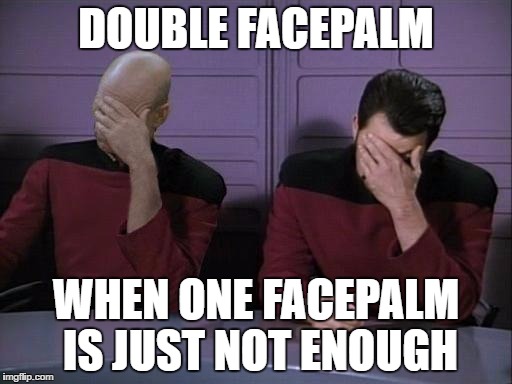 double facepalm through face