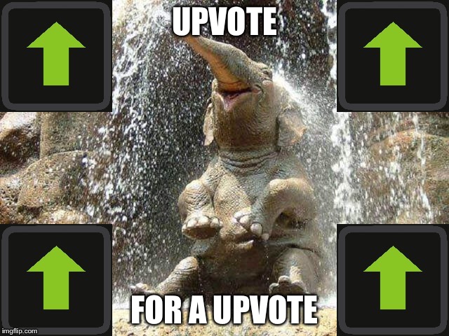 Upvote Elephant | UPVOTE; FOR A UPVOTE | image tagged in upvote elephant | made w/ Imgflip meme maker
