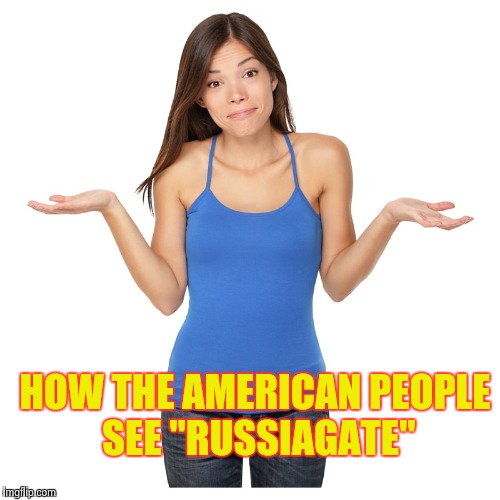 I don't know | HOW THE AMERICAN PEOPLE SEE "RUSSIAGATE" | image tagged in i don't know | made w/ Imgflip meme maker