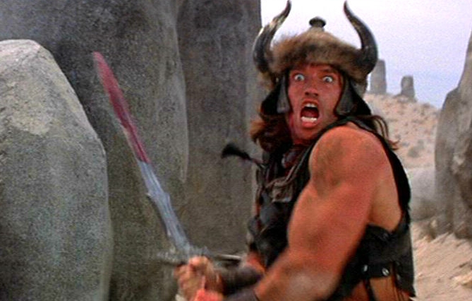 High Quality Conan the barbarian attacking Blank Meme Template