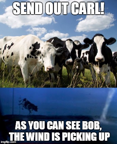 SEND OUT CARL! AS YOU CAN SEE BOB, THE WIND IS PICKING UP | made w/ Imgflip meme maker