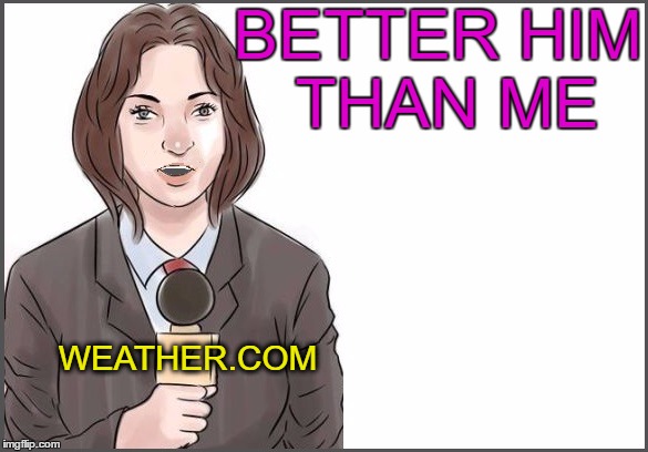 BETTER HIM THAN ME WEATHER.COM | image tagged in reporter | made w/ Imgflip meme maker
