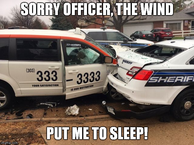 taxi sheriff | SORRY OFFICER, THE WIND PUT ME TO SLEEP! | image tagged in taxi sheriff | made w/ Imgflip meme maker