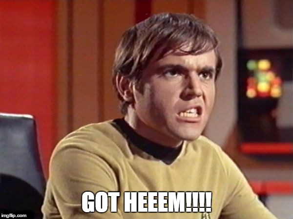 Chekov | GOT HEEEM!!!! | image tagged in chekov | made w/ Imgflip meme maker