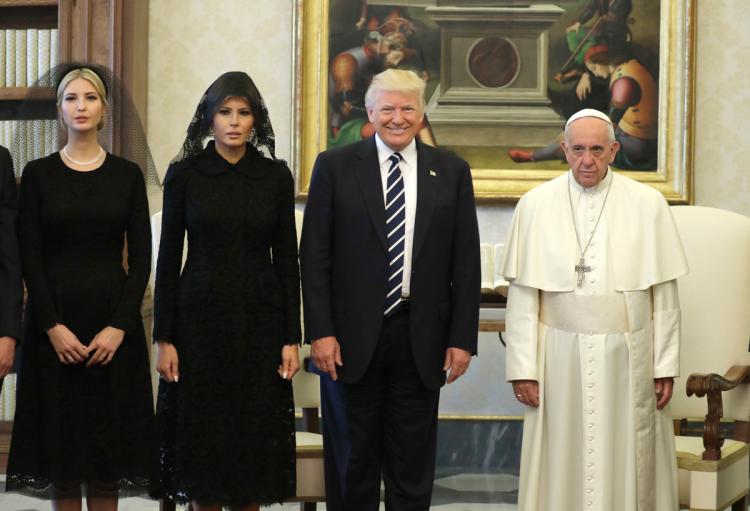 High Quality pope trumps Blank Meme Template