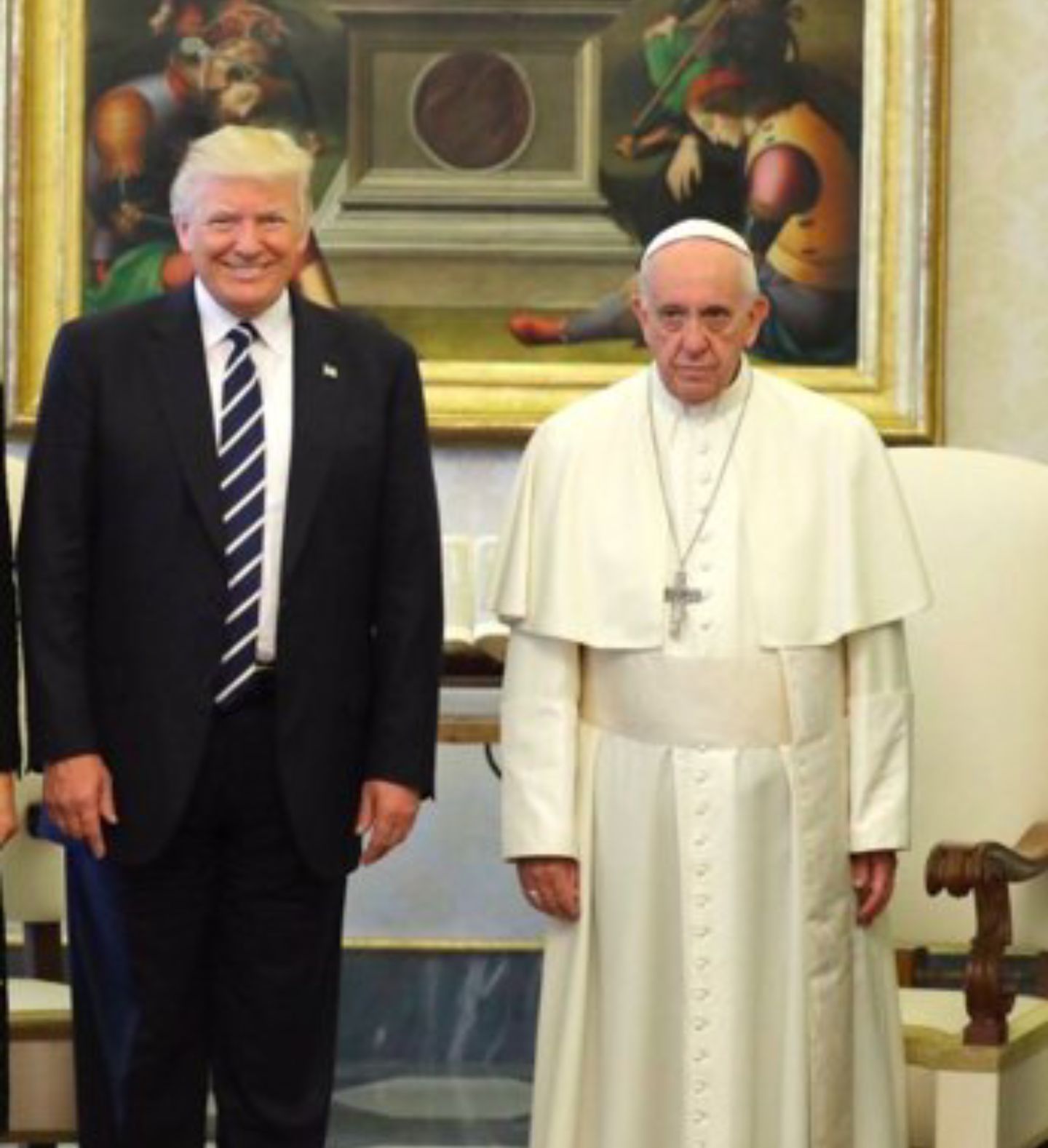 High Quality Pope and Trump Blank Meme Template