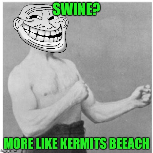 SWINE? MORE LIKE KERMITS BEEACH | made w/ Imgflip meme maker