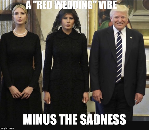 It the cloak fits | A "RED WEDDING" VIBE; MINUS THE SADNESS | image tagged in game of thrones,red wedding | made w/ Imgflip meme maker