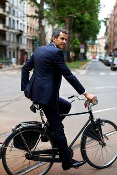 High Quality Bike Man in Suit Blank Meme Template