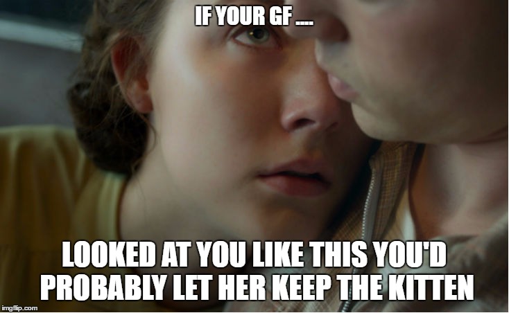 IF YOUR GF .... LOOKED AT YOU LIKE THIS YOU'D PROBABLY LET HER KEEP THE KITTEN | image tagged in memes | made w/ Imgflip meme maker