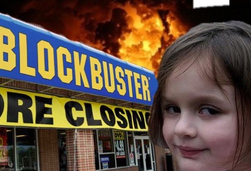 blockbuster burn girl Blank Meme Template