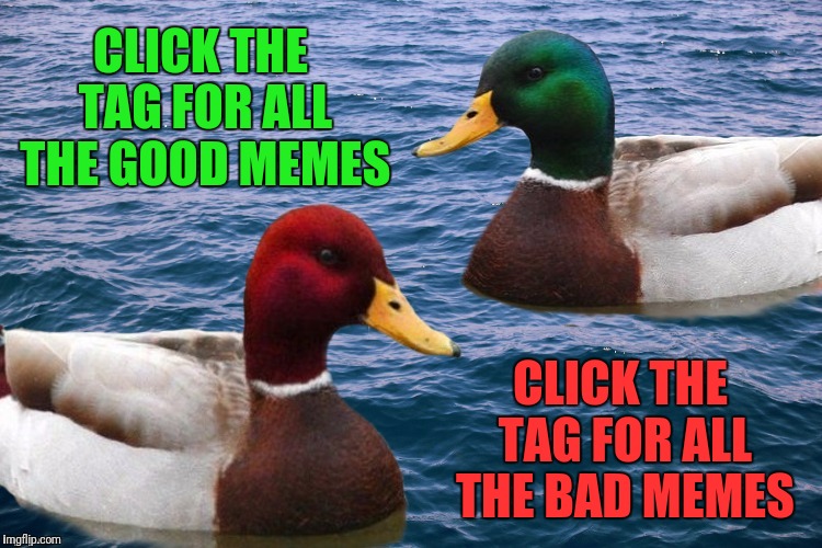 Do you like memes? Find your favorite with my new tag | CLICK THE TAG FOR ALL THE GOOD MEMES; CLICK THE TAG FOR ALL THE BAD MEMES | image tagged in /tag | made w/ Imgflip meme maker