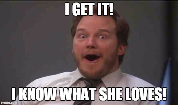 I GET IT! I KNOW WHAT SHE LOVES! | made w/ Imgflip meme maker