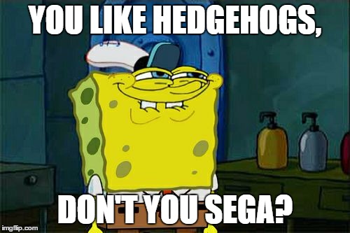 Don't You Squidward Meme | YOU LIKE HEDGEHOGS, DON'T YOU SEGA? | image tagged in memes,dont you squidward | made w/ Imgflip meme maker