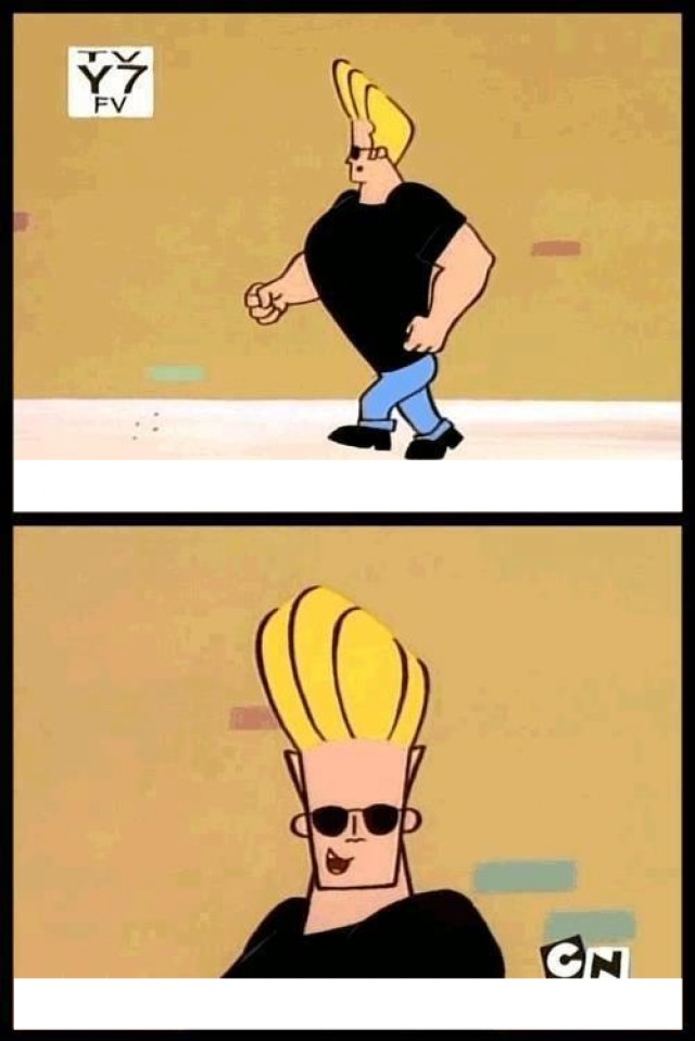 JHONNY BRAVO Blank Meme Template
