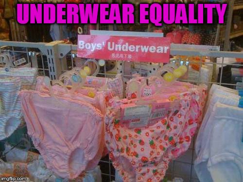 UNDERWEAR EQUALITY | made w/ Imgflip meme maker