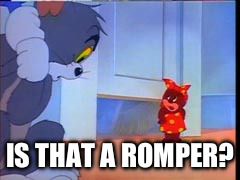 is that a romper | IS THAT A ROMPER? | image tagged in is that a romper | made w/ Imgflip meme maker