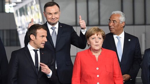 DUDA MACRON MERKEL Blank Meme Template