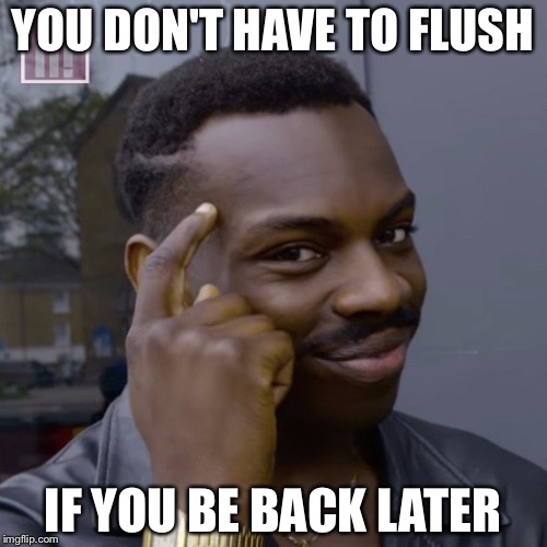 You don't have to worry  | YOU DON'T HAVE TO FLUSH; IF YOU BE BACK LATER | image tagged in you don't have to worry | made w/ Imgflip meme maker