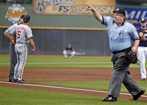 High Quality Baseball referee you're out Blank Meme Template