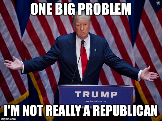 ONE BIG PROBLEM I'M NOT REALLY A REPUBLICAN | made w/ Imgflip meme maker