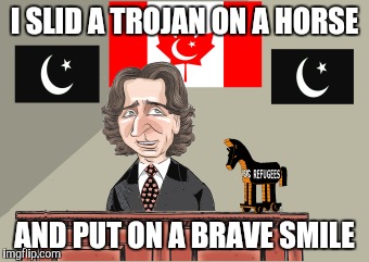 I SLID A TROJAN ON A HORSE AND PUT ON A BRAVE SMILE | made w/ Imgflip meme maker