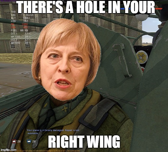 THERE'S A HOLE IN YOUR; RIGHT WING | image tagged in right wing | made w/ Imgflip meme maker
