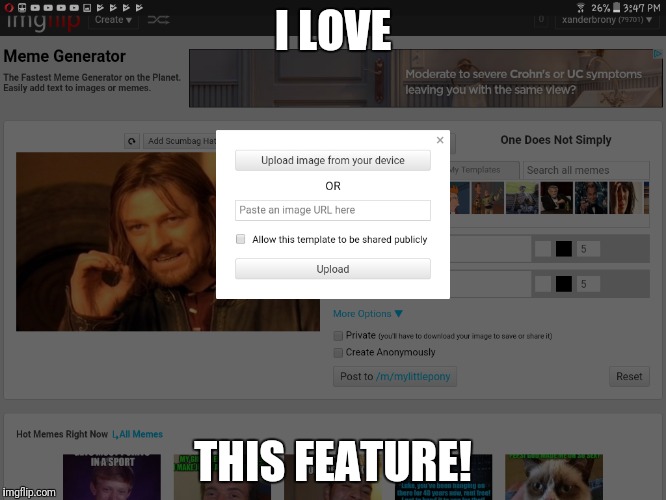I LOVE; THIS FEATURE! | made w/ Imgflip meme maker
