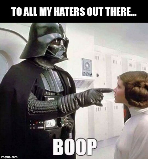 image tagged in haters be booped | made w/ Imgflip meme maker