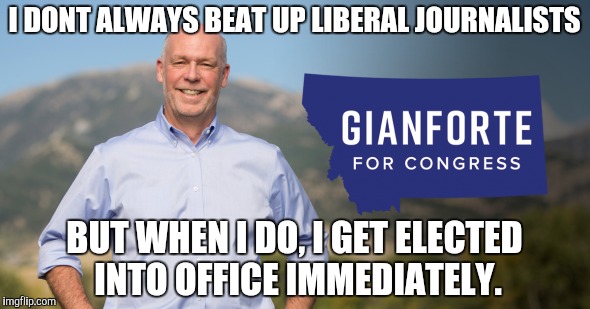 I DONT ALWAYS BEAT UP LIBERAL JOURNALISTS BUT WHEN I DO, I GET ELECTED INTO OFFICE IMMEDIATELY. | made w/ Imgflip meme maker