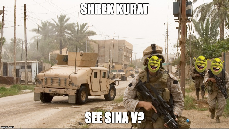 SHREK KURAT; SEE SINA V? | image tagged in sitting | made w/ Imgflip meme maker