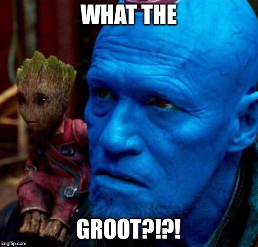 What the Groot? | WHAT THE; GROOT?!?! | image tagged in what the groot,yondu,groot,memes | made w/ Imgflip meme maker
