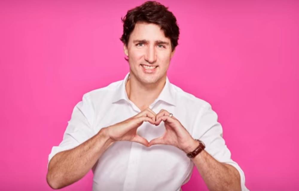 Justin Trudeau Heart Blank Meme Template